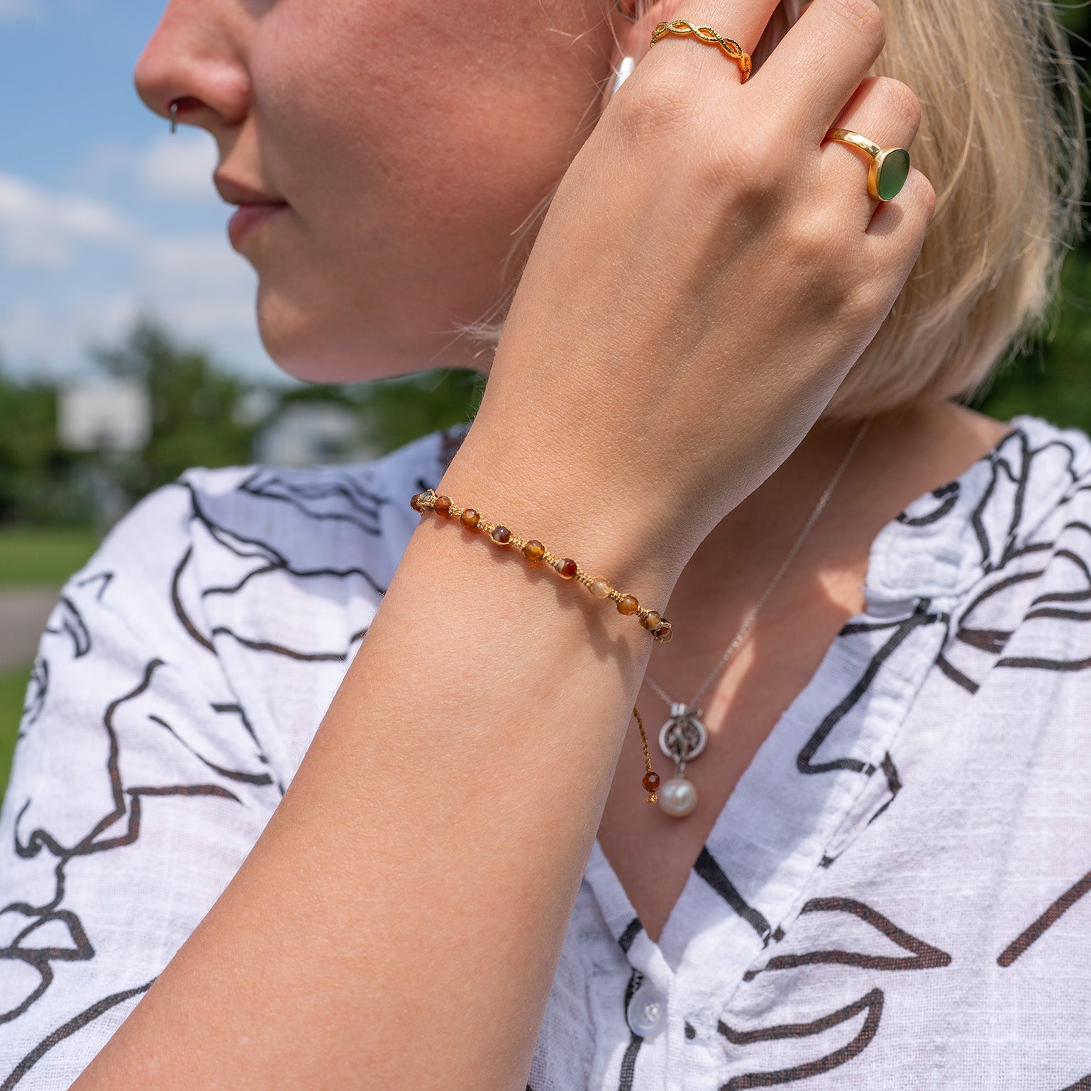 Armband gold - "Agate Stone" Edition – Ansicht 5