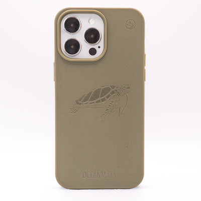 iPhone 15 pro Hülle - grün - "TURTLE" - nachhaltig