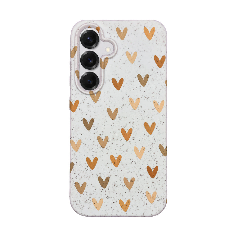 Samsung S25 Hülle - Herz weiß - "AutumnLove" - nachhaltig