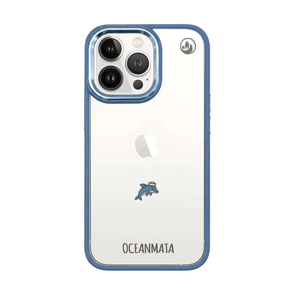 iPhone 13 pro max Hülle - Delfin blau - "Captain Dolphin" - nachhaltig