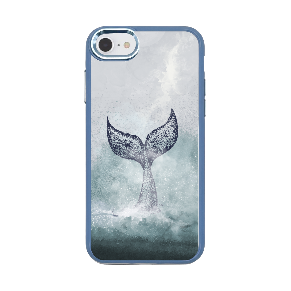 iPhone SE/7/8 Hülle - Delfin blau - "Dolphin Twins" - nachhaltig