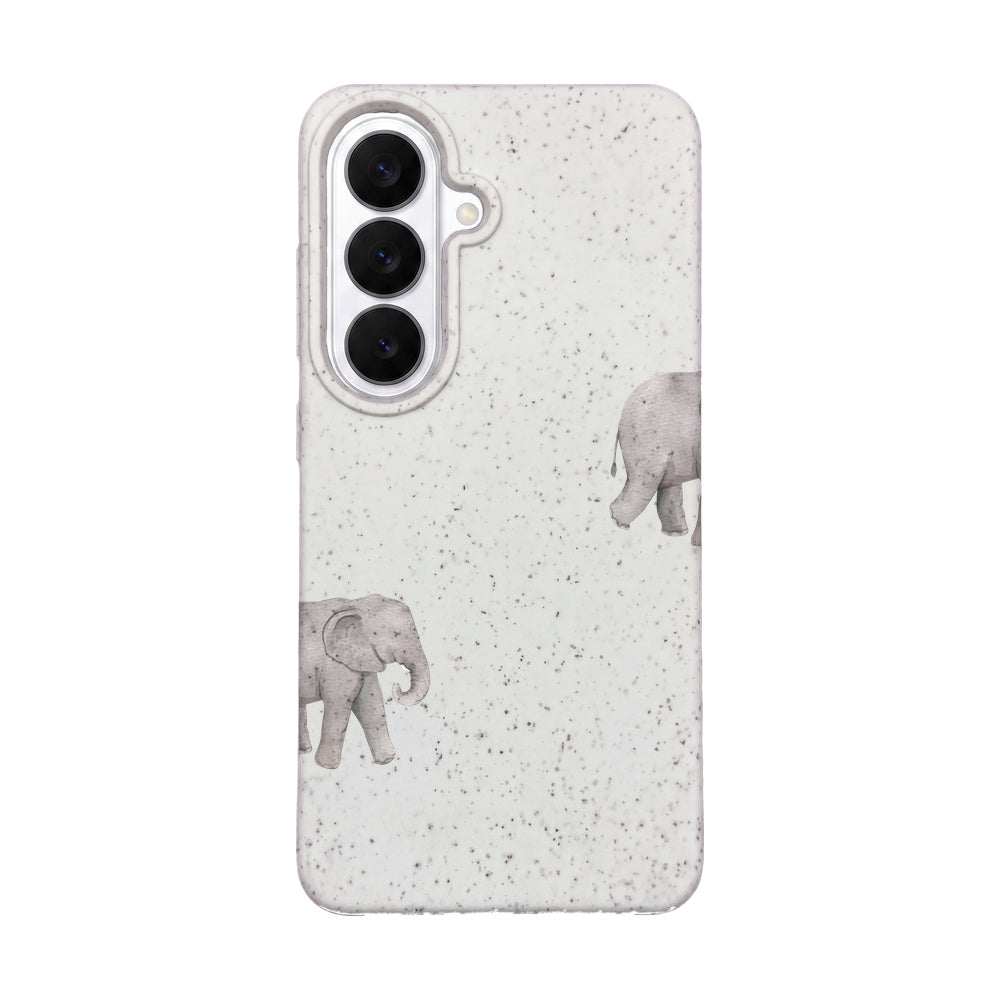 Samsung S26 Hülle - Elefant weiß - "Ele-Fant" - nachhaltig