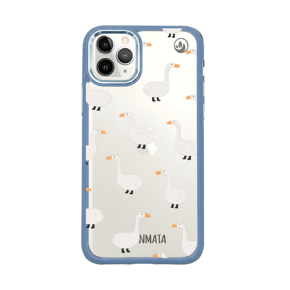 iPhone 11 pro Hülle - gans blau - "Goose Fella" - nachhaltig
