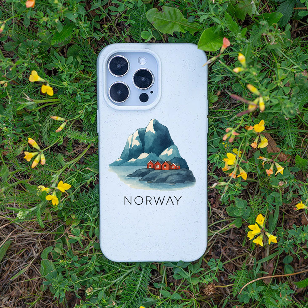 iPhone 17 pro Hülle - Norwegen weiß - "Norway" - nachhaltig