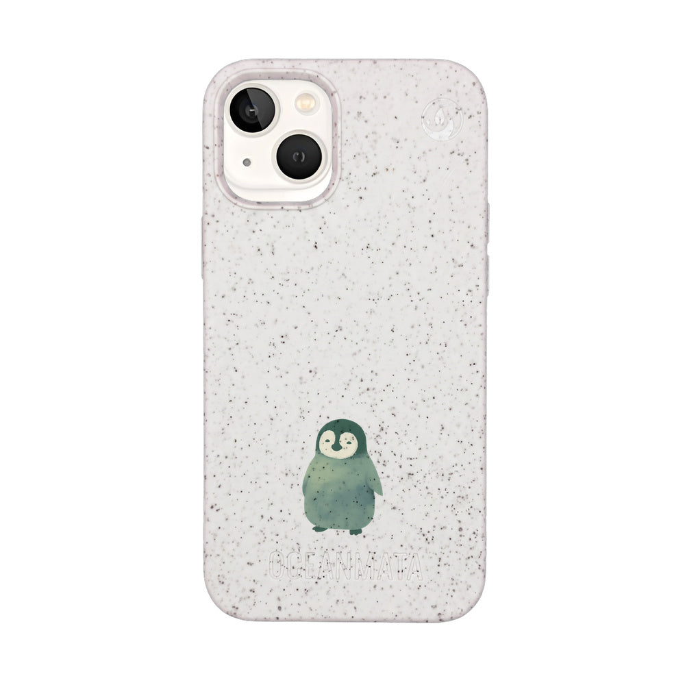 Biologisch abbaubare Handyhülle iPhone 13 mini Happypinguin — kompostierbar — Vorderseite