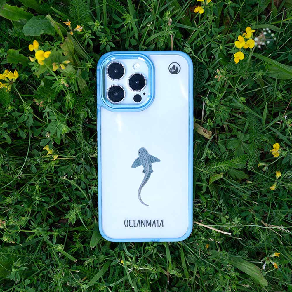 iPhone 14 pro Hülle - Leopardenhai blau - "BlueLeopard" - nachhaltig