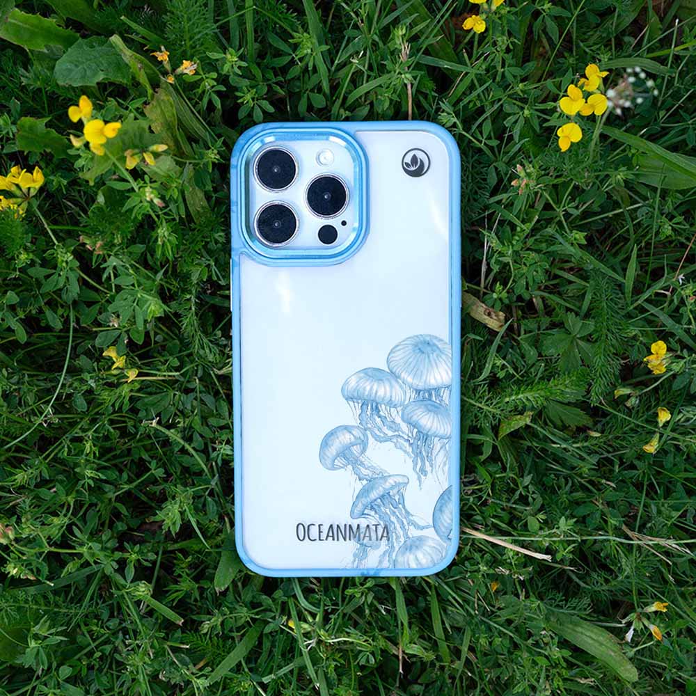 iPhone 17 Air Hülle - qualle blau - "Jellies" - nachhaltig