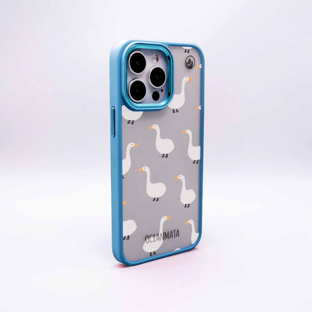 Samsung S24+ Hülle - gans blau - "Goose Fella" - nachhaltig