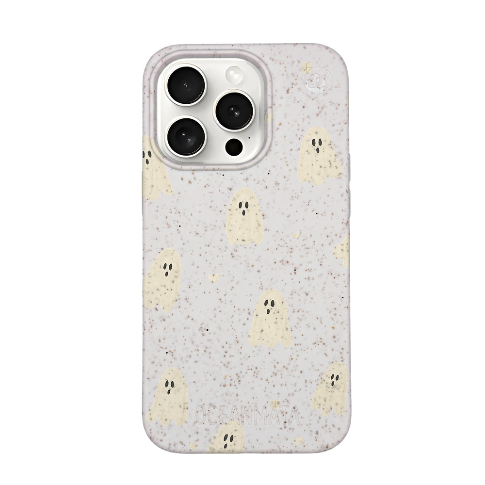 Biologisch abbaubare Handyhülle iPhone 15 pro max Littleghost — kompostierbar — Vorderseite