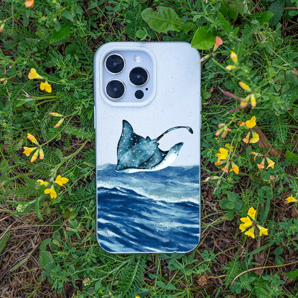 Biologisch abbaubare Handyhülle iPhone 17 Air Mantawave — kompostierbar — Bonus