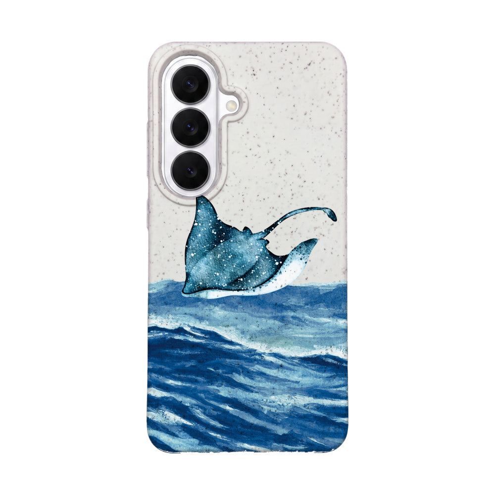 Samsung S26 Hülle - weiß Manta - "Manta Wave" - nachhaltig