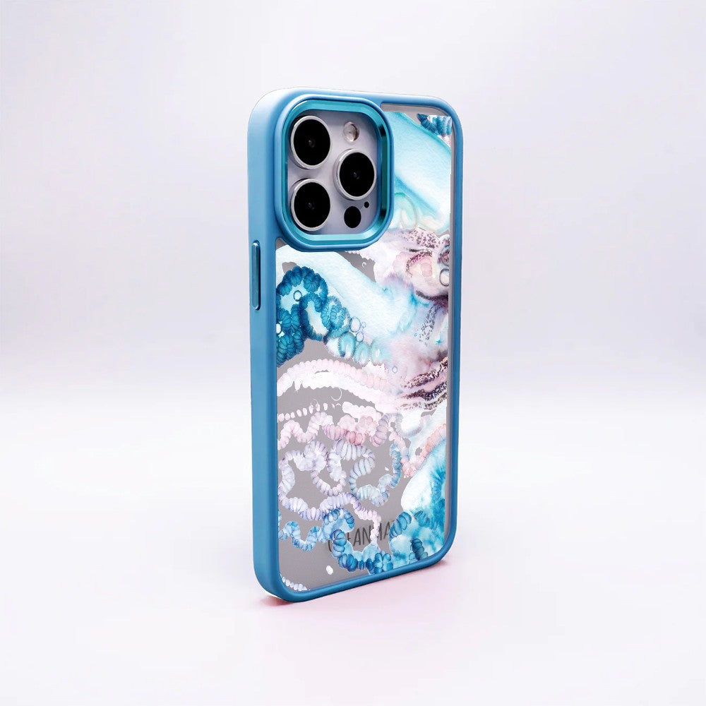 Nachhaltige Handyhülle iPhone 16e Menowar aus Ocean Plastic — Rückseite