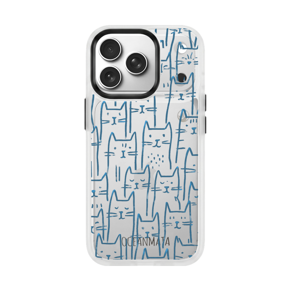 Samsung S26 Ultra Hülle - Katzen blau - "miau" - nachhaltig
