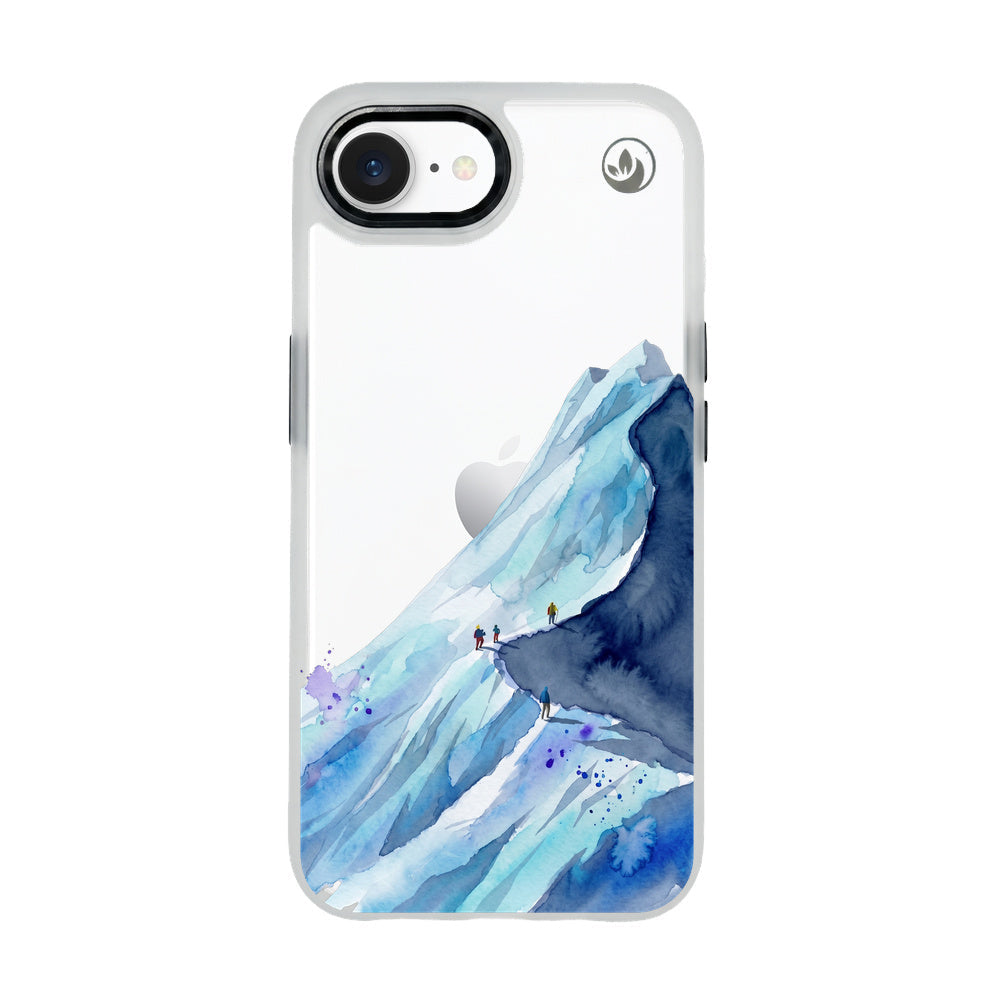 Nachhaltige Handyhülle iPhone 16e Mountainblue — Vorderseite
