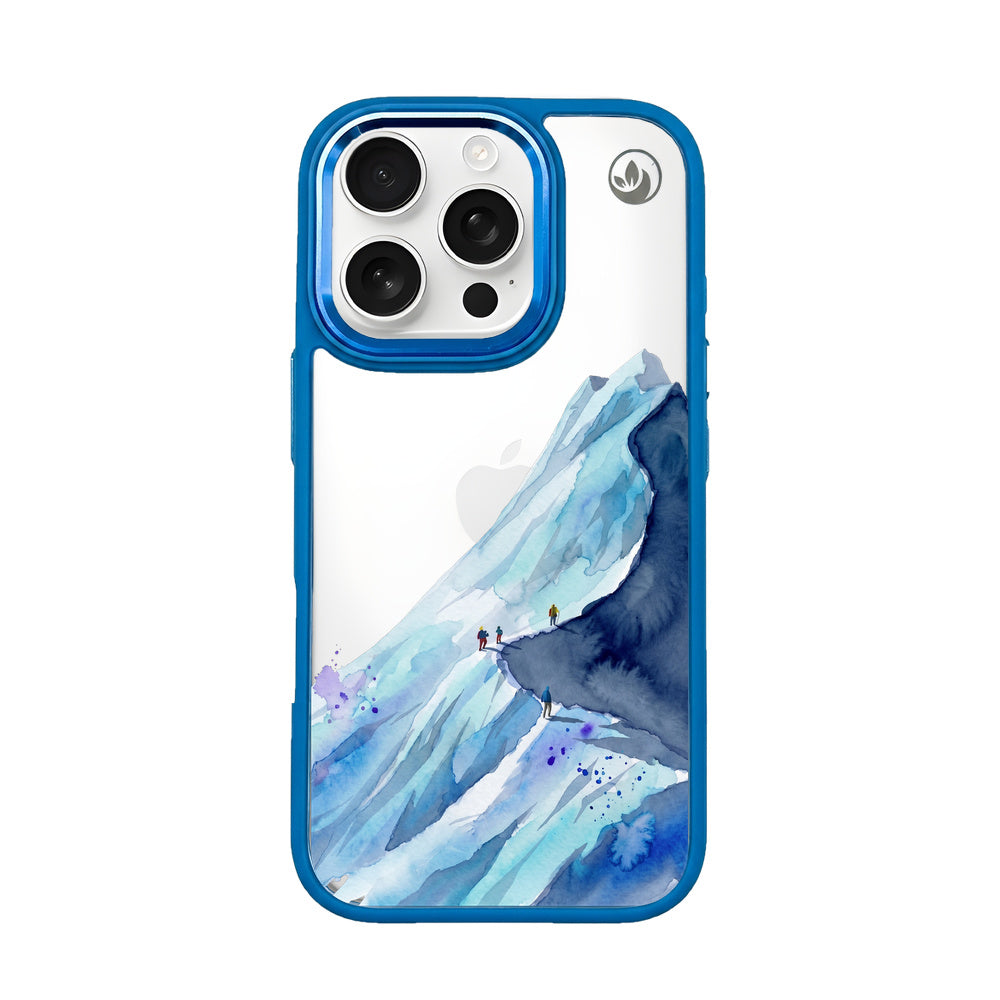 Nachhaltige Handyhülle iPhone 16 pro max Mountainblue — Vorderseite