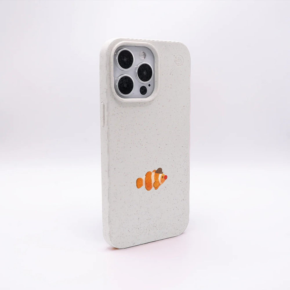 iPhone 13 pro max Hülle - Clownfisch weiß - "Mr.Clown-Fish" - nachhaltig