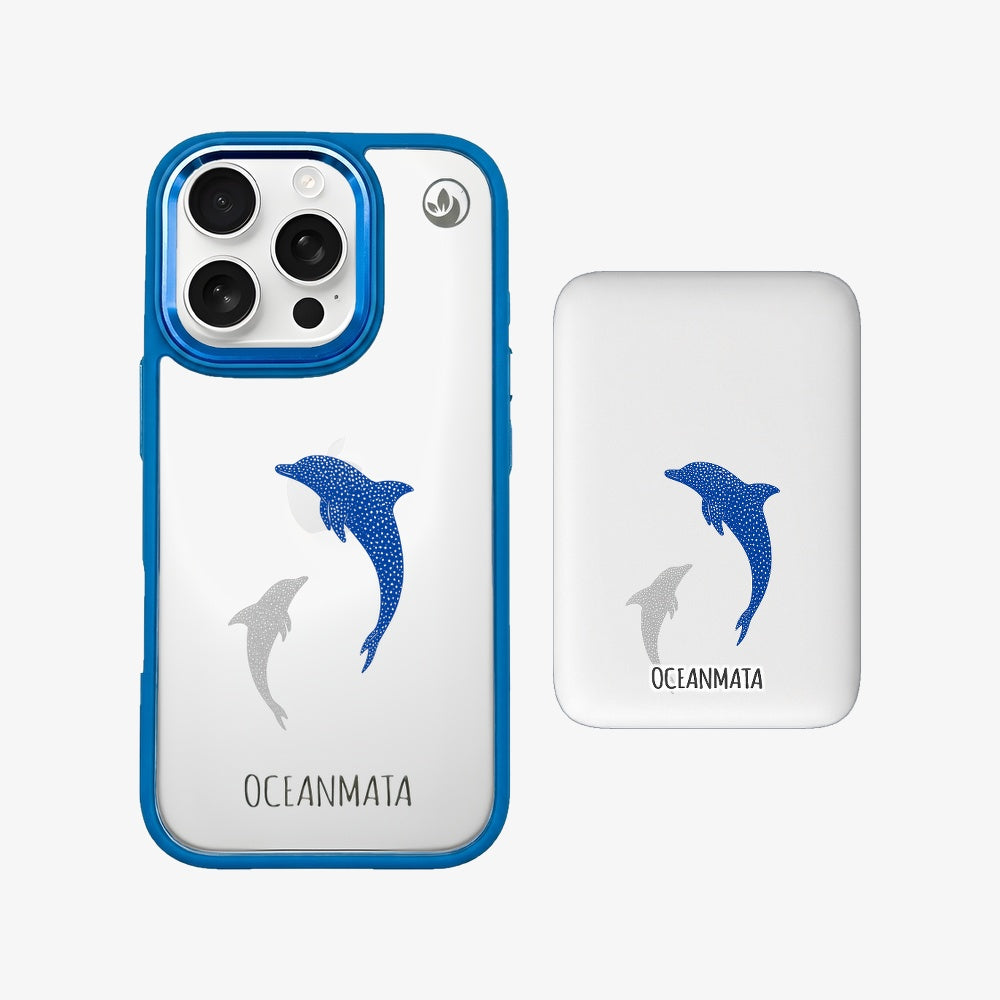 Powerbank MagSafe - "Dolphin Twins" - nachhaltig