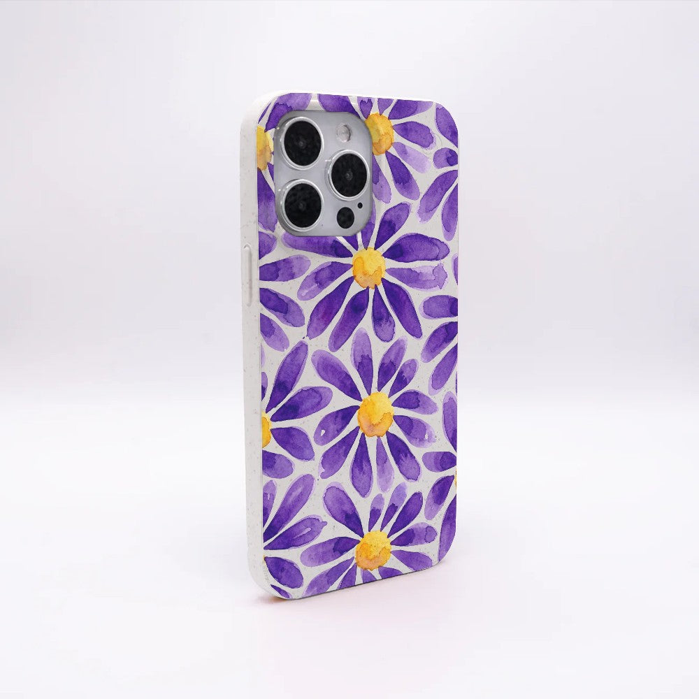 iPhone 16 pro max Hülle - Blumen lila - "purplebloom" - nachhaltig