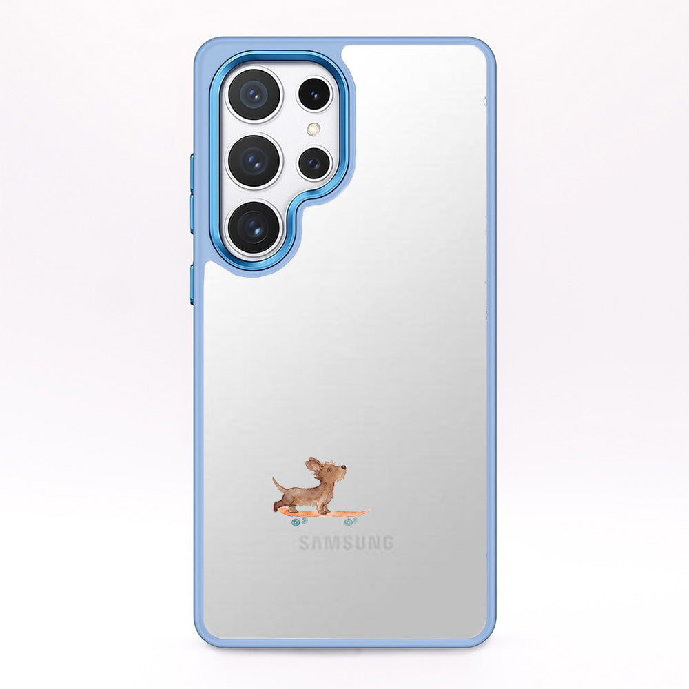 Samsung S24+ Hülle - Skater Hund blau - "SkaterBoi" - nachhaltig