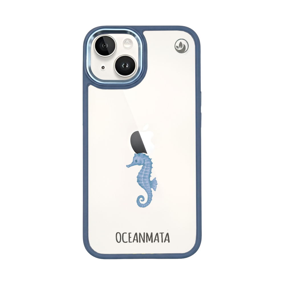 iPhone 14 Hülle - Seepferdchen weiß - "SeahorseTale" - nachhaltig