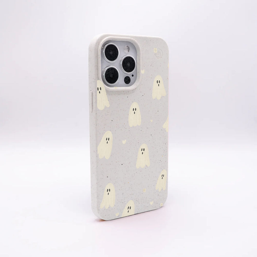 iPhone SE/7/8 Hülle - Geist weiß - "LittleGhost" - nachhaltig
