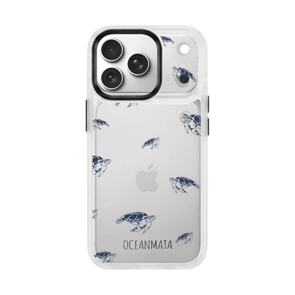 iPhone 17 pro Hülle - Schildkröten blau - "Turtlino" - nachhaltig