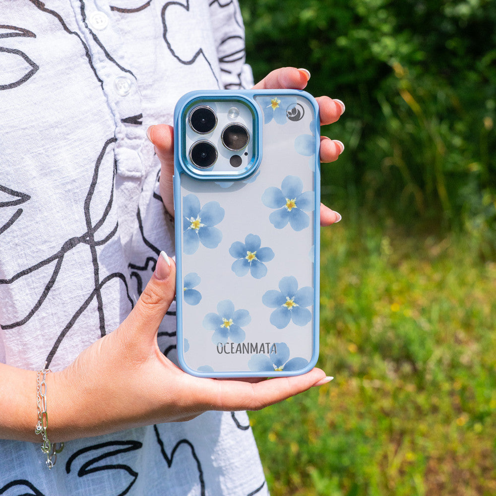 iPhone 16 pro max Hülle - vergissmeinnicht - "forget-me-not" - nachhaltig