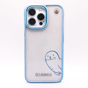 iPhone 15 Hülle - Robbe blau - "Robby" - nachhaltig