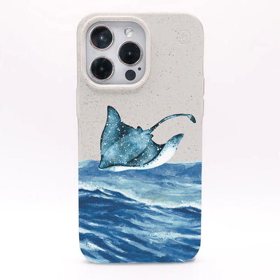 iPhone 15 pro max Hülle - weiß Manta - "Manta Wave" - nachhaltig