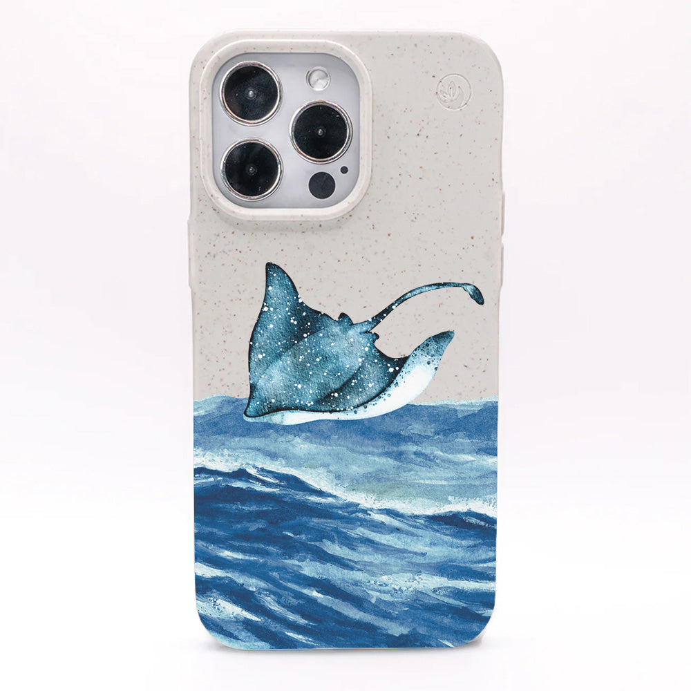 iPhone 16 pro max Hülle - weiß Manta - "Manta Wave" - nachhaltig