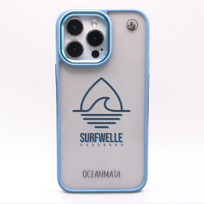 iPhone 16 Hülle - Surfwelle blau - "Surfwelle Augsburg" - nachhaltig