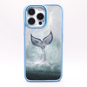 iPhone 13 pro max Hülle - Delfin blau - "Dolphin" - nachhaltig