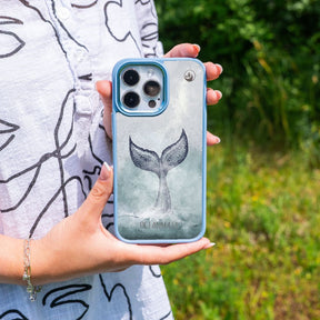 iPhone 14 pro Hülle - Delfin blau - "Dolphin" - nachhaltig – Ansicht 4