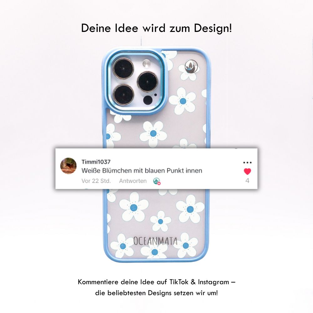 iPhone 16 Hülle - Blumen - "Ocean Bloom" - nachhaltig