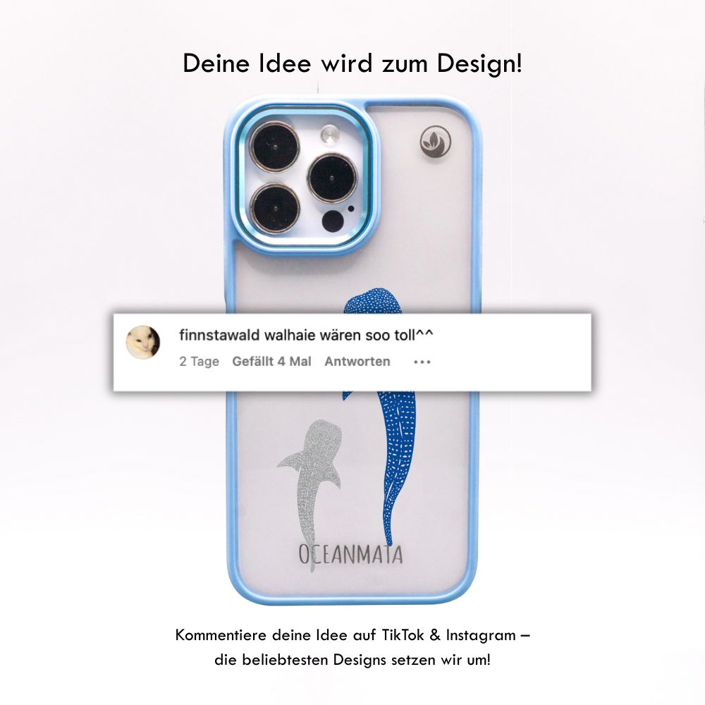 iPhone 12 pro / iPhone 12 Hülle - Walhai blau - "Walhai" - nachhaltig