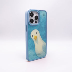 iPhone 14 Hülle - Möwe blau - "Seagull" - nachhaltig