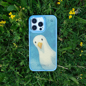 iPhone 11 Hülle - Möwe blau - "Seagull" - nachhaltig