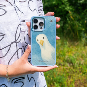 iPhone 13 Hülle - Möwe blau - "Seagull" - nachhaltig