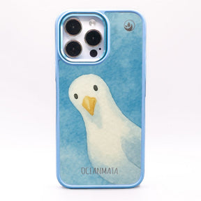 iPhone 13 pro Hülle - Möwe blau - "Seagull" - nachhaltig