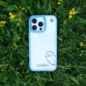 iPhone 15 pro max Hülle - Robbe blau - "Robby" - nachhaltig