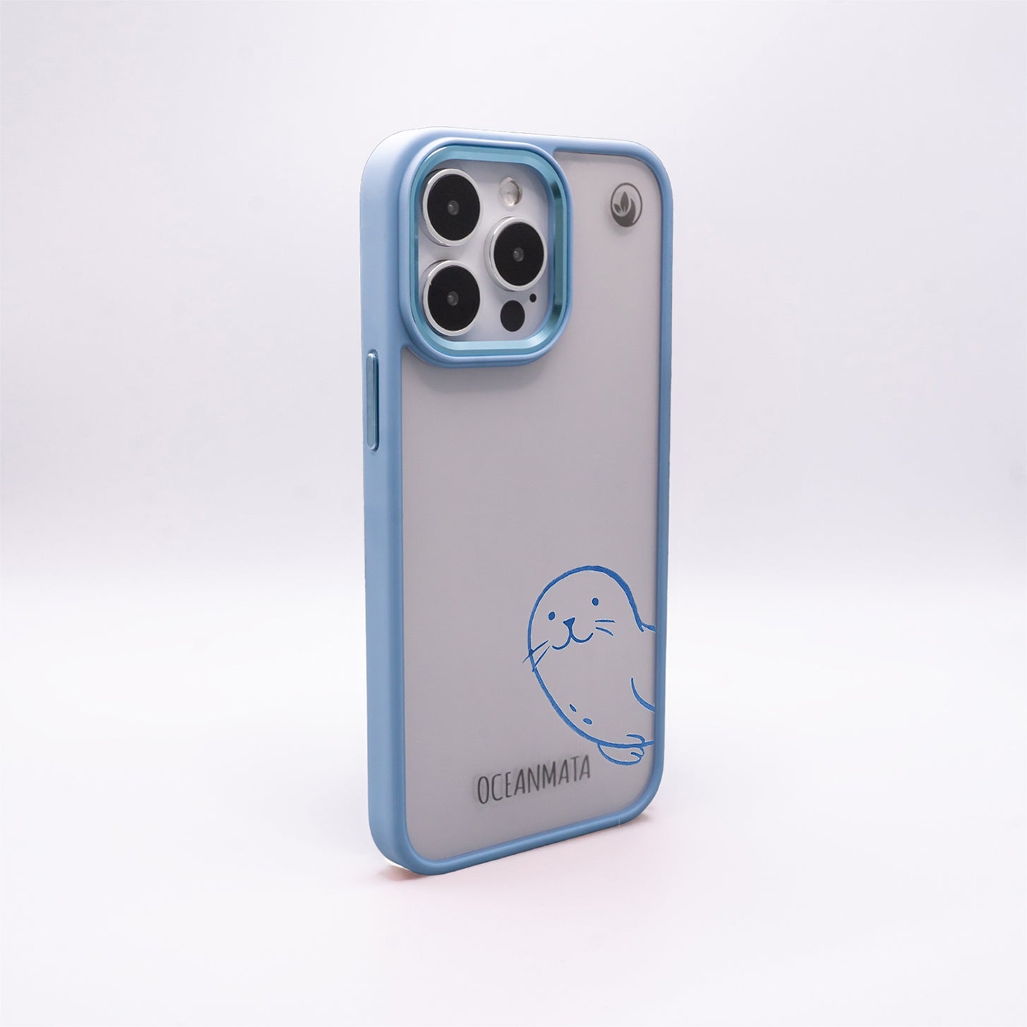 iPhone 14 Hülle - Robbe blau - "Robby" - nachhaltig