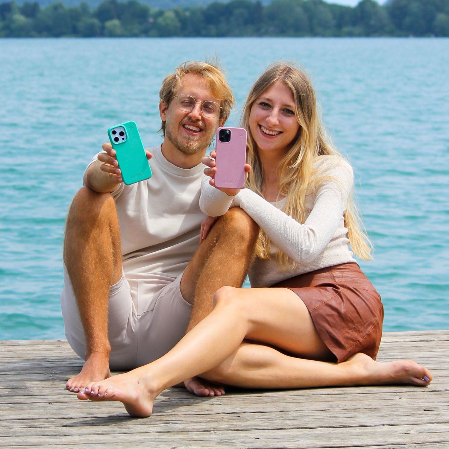 iPhone X/Xs Hülle - türkis - nachhaltig – Ansicht 4
