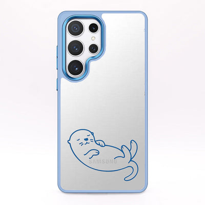Samsung S25+ Hülle - Otter blau - "Otter" - nachhaltig