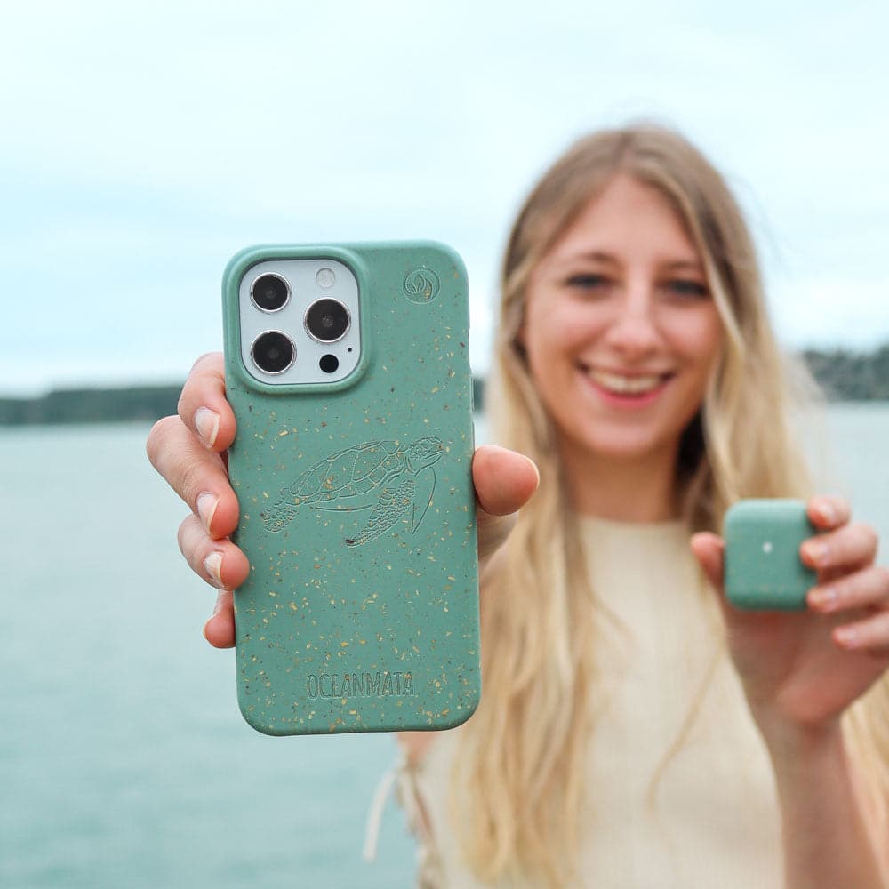 iPhone 17 pro Hülle - grün - "TURTLE" - nachhaltig