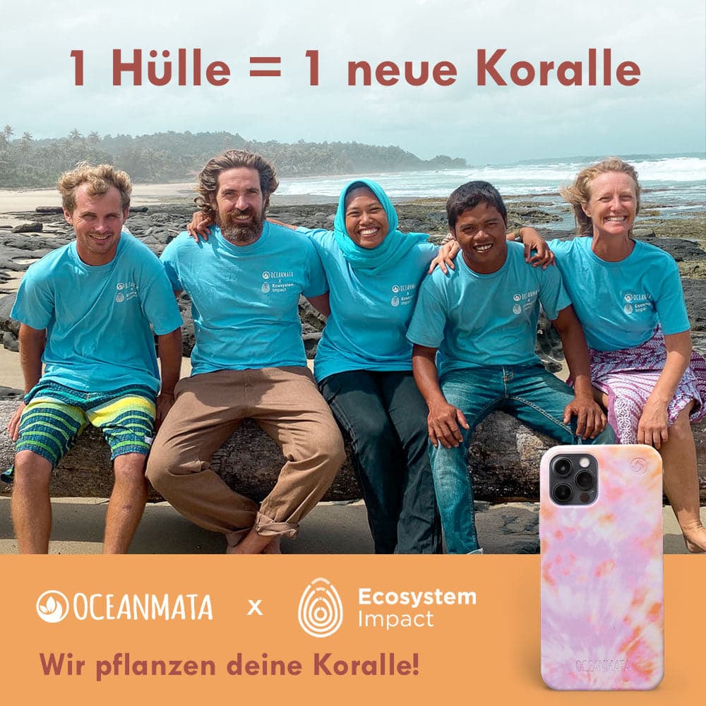 iPhone 13 Hülle - Koralle orange - "Coralful" - nachhaltig