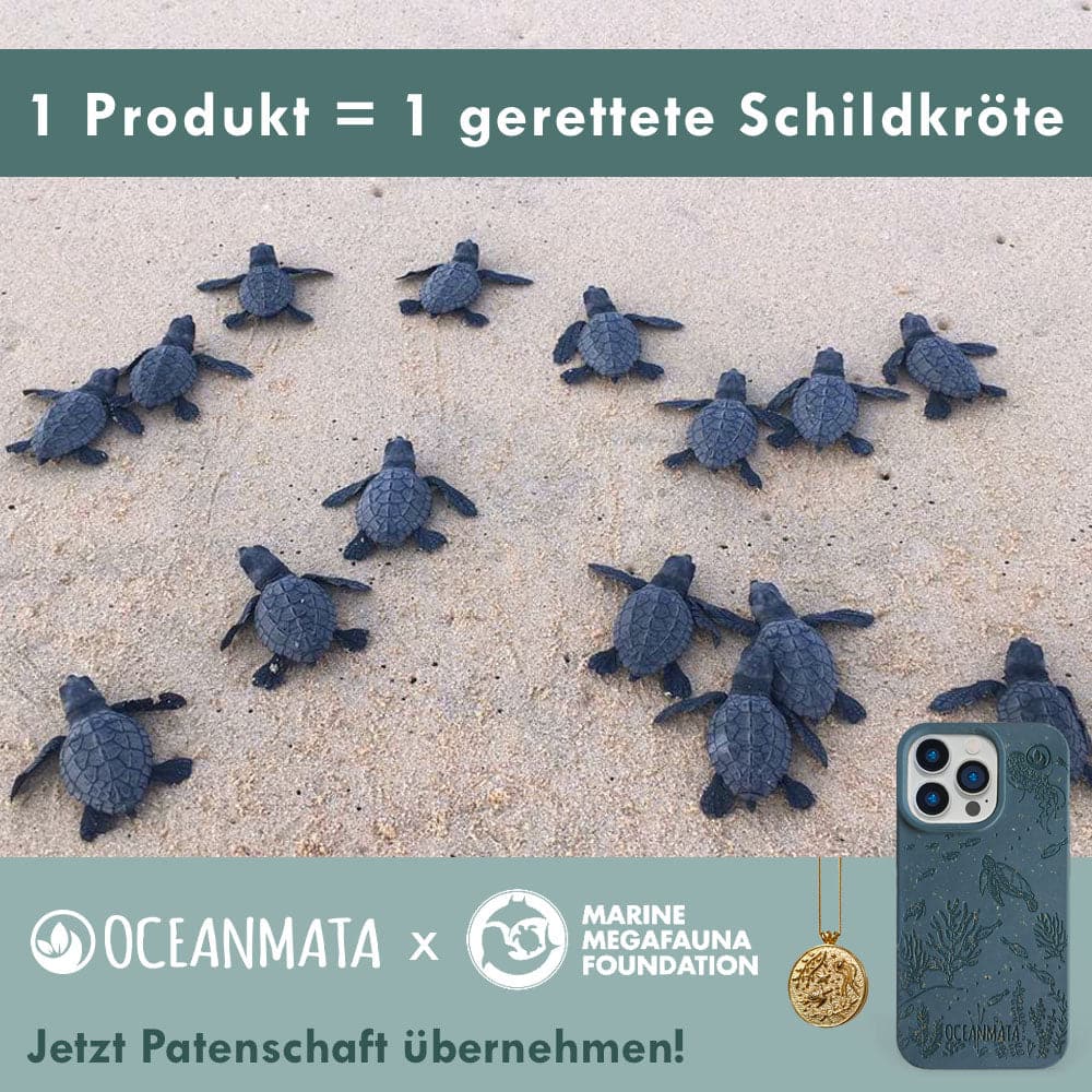 iPhone 13 pro max Hülle 'TURTLE Family' - blau - nachhaltig – Ansicht 4