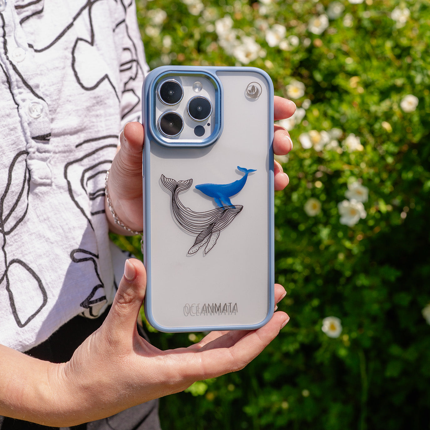 iPhone 13 pro Hülle - Wal blau - "BlueWhale" - nachhaltig