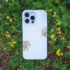 iPhone 11 pro Hülle - Elefant weiß - "Ele-Fant" - nachhaltig