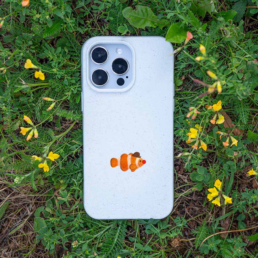iPhone 13 pro Hülle - Clownfisch weiß - "Mr.Clown-Fish" - nachhaltig