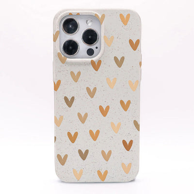 iPhone 13 pro max Hülle - Herz weiß - "AutumnLove" - nachhaltig
